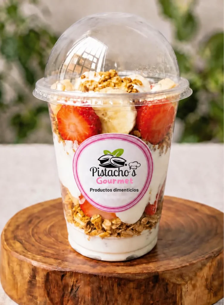 Parfait saludable de yogurt griego